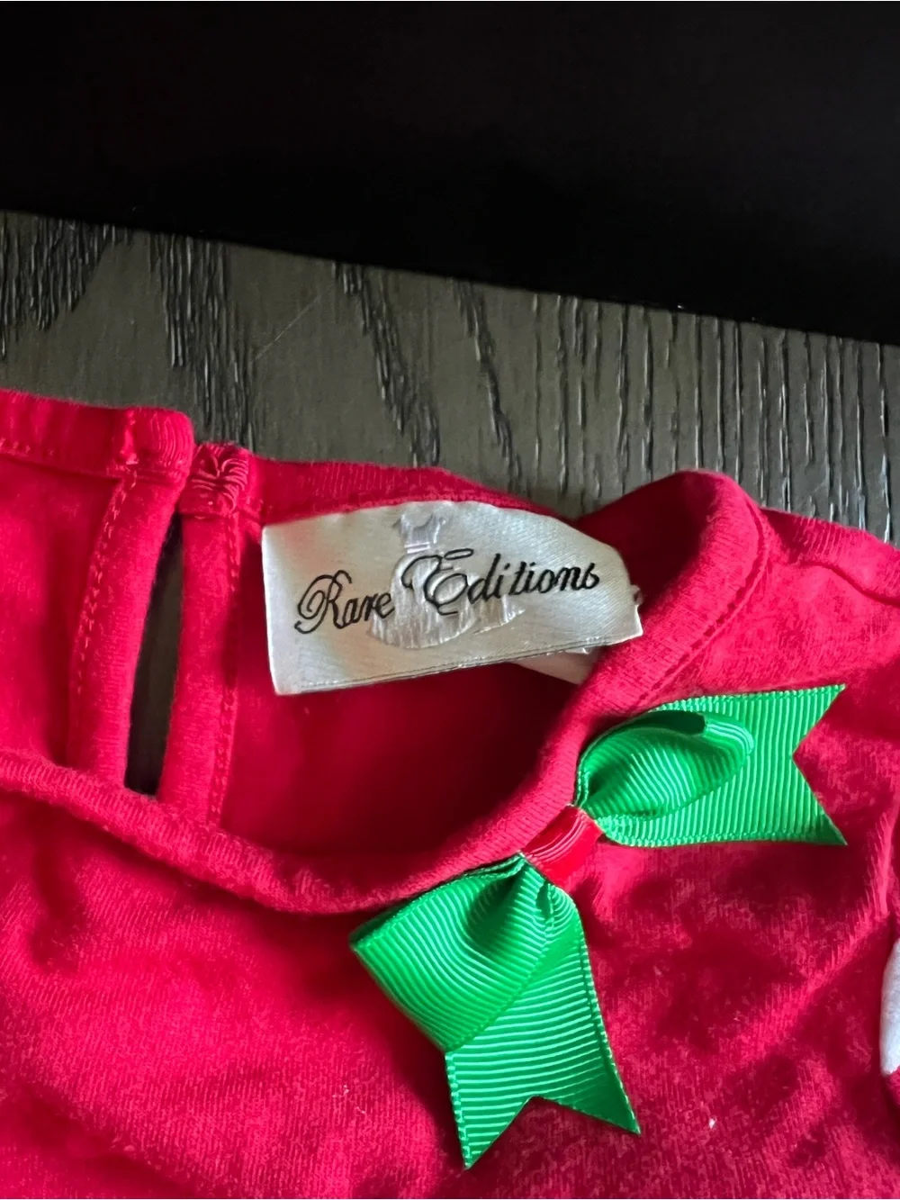 Rare Editions Red & White Striped Santa Pajama Set with Green Accents